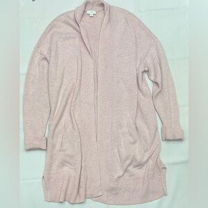 J. Jill Soft Pink Open Front Cardigan